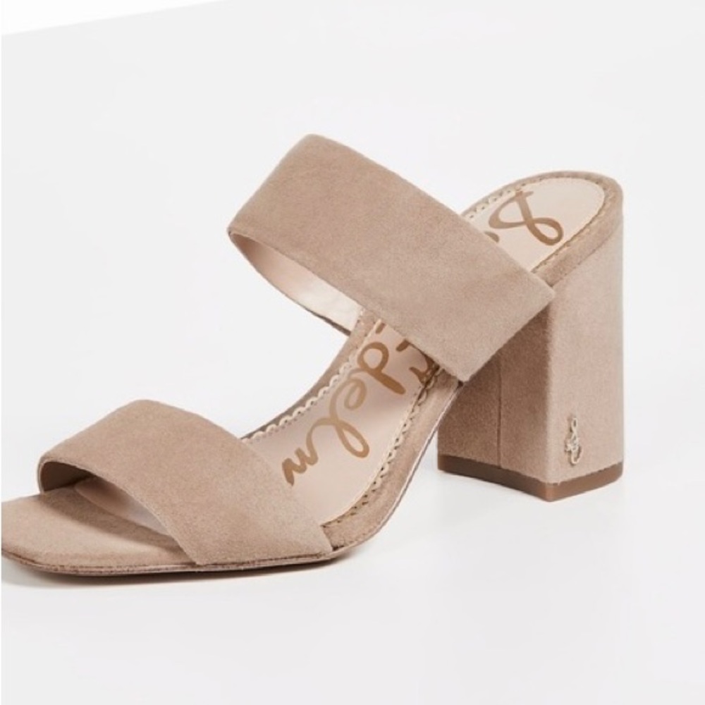 Sam Edelman Delaney Slides Oatmeal Size 6 Heeled Sandal